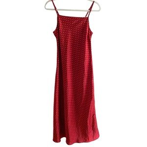Jessica Simpson Red Polka Dot Slip Maxi dress